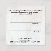 Bois simple Ajouter votre logo Carte de référence  (Dos)