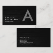 Bois simple gris clair Carte de visite tendance (Devant / Derrière)