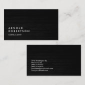 Bois simple gris clair Carte de visite tendance (Devant / Derrière)