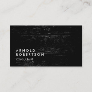 Bois Simple Gris Clair Chic Carte de visite tendan