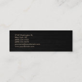 Bois Simple mince rouge gris Carte de visite tenda (Dos)