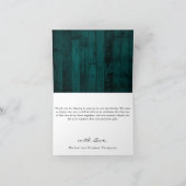 Bois Turquoise rustique avec lumières Merci Cartes (Intérieur)