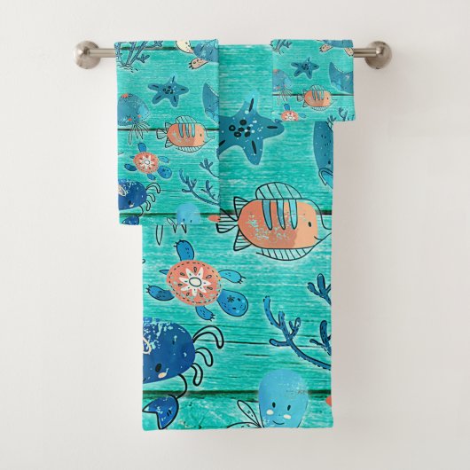 Bois Turquoise rustique et sous la mer Amis Whimsi (En situation)