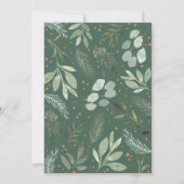 Bois vert Aquarelle Joyeux Carte photo de Noël (Dos)