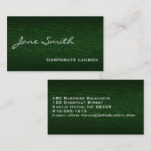 Bois vert Carte de visite moderne (Devant / Derrière)