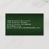 Bois vert Carte de visite moderne (Dos)