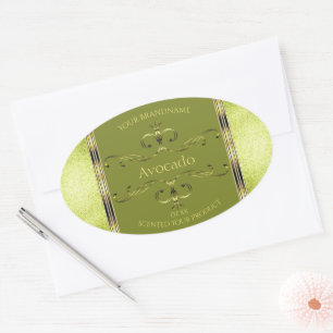 Bois vert Gold produit Étiquettes Parties scintill