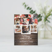 Bois Vintage et neige| Vacances 4 Cartes photos (Debout devant)