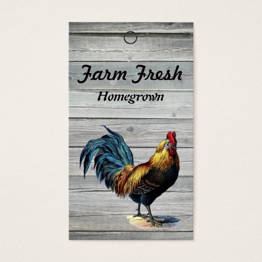 Bois Vintage Rooster Maison Prix Tags (Devant)