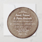 Bois Vintage rustique Faire-part de mariage Kraft (Devant)