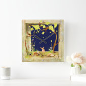 boisé animaux forêt dans une boite horloge scène d (Maison)