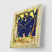 boisé animaux forêt dans une boite horloge scène d (Angle)