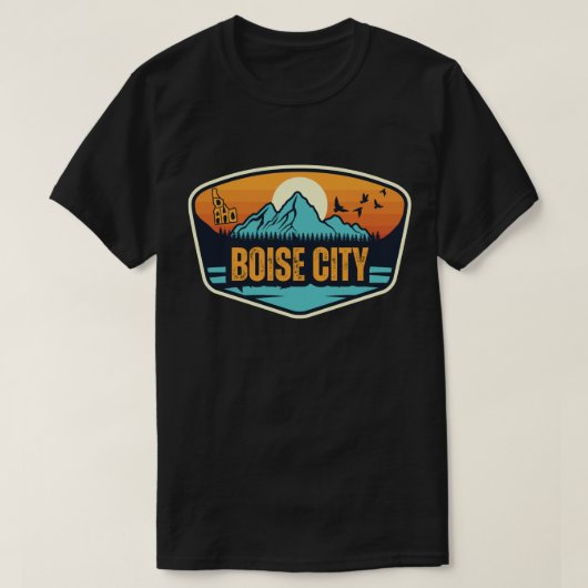 Boise City, Idaho T-shirt (Design voorkant)
