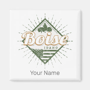 Boise City Idaho United States  USA Tree Magneet