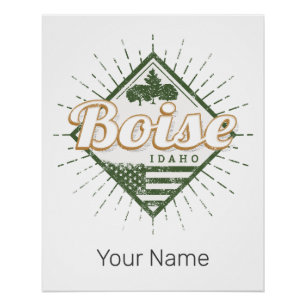 Boise City Idaho United States USA Tree Perfect Poster
