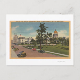 Boise, ID - Uitzicht van Capital Park & Surround Briefkaart