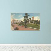 Boise, ID - Uitzicht van Capital Park & Surround Canvas Afdruk (Insitu (Houten vloer))