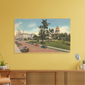 Boise, ID - Uitzicht van Capital Park & Surround Canvas Afdruk (Insitu (Woonkamer))
