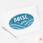 Boise Idaho buiten Ovale Sticker (Envelop)