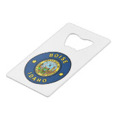 Boise Idaho Kredietkaart Flessenopener (Voorkant Gekanteld)