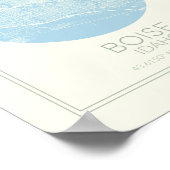 Boise Idaho Minimalistische Pastelblauwe Kaart Kun Poster (Hoek)