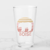 Boise Idaho Retro Beer Glas (Voorkant)