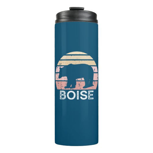 Boise Idaho Retro Beer Thermosbeker (Voorkant)
