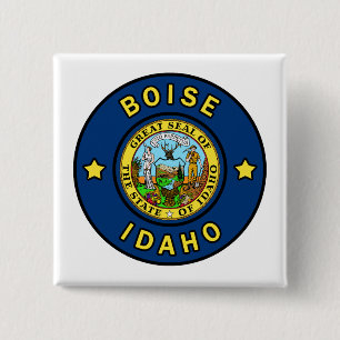 Boise Idaho Vierkante Button 5,1 Cm