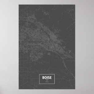 Boise, Idaho (zwart wit) Poster