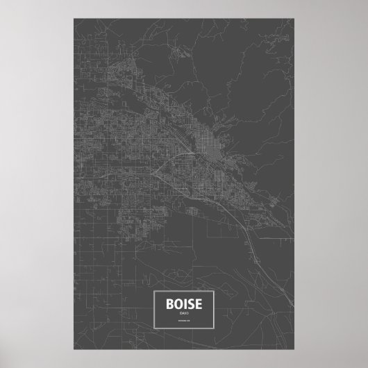 Boise, Idaho (zwart wit) Poster (Voorkant)