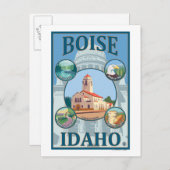Boise, IdahoScene Travel Poster Briefkaart (Voorkant / Achterkant)