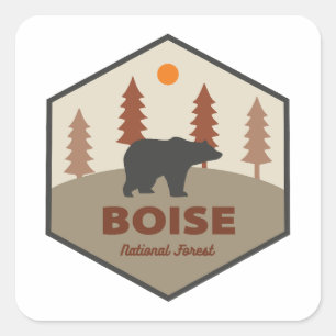 Boise National Forest Idaho Beer Vierkante Sticker