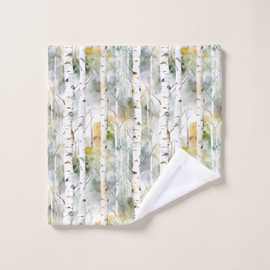 Boiseries vert motif (Gant de toilette)