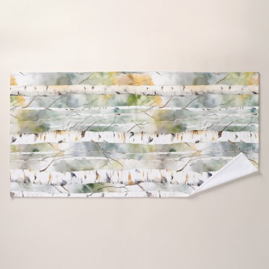 Boiseries vert motif (Serviette de bain)