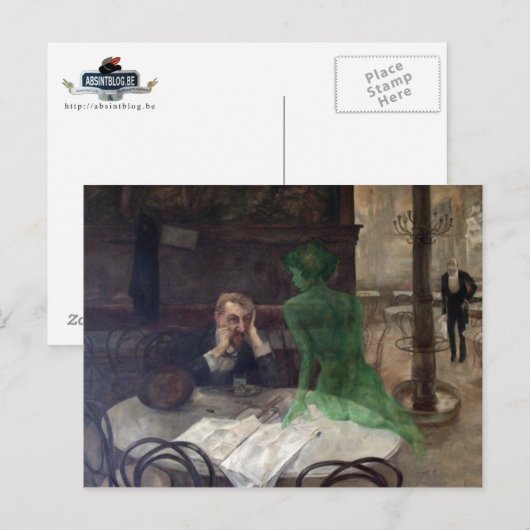 Boisson Absinthe de carte postale (Devant / Derrière)