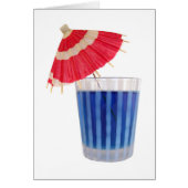 Boisson bleue avec carte parapluie rouge (Devant)