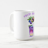 Boisson Blueberry fraîche Design Café Mug (Devant gauche)