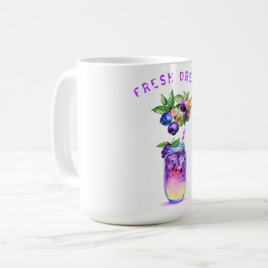 Boisson Blueberry fraîche Design Café Mug (Devant gauche)