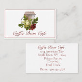Boisson de café avec Carte de visite de café (Devant / Derrière)