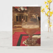 “Boisson des Fêtes” Carte de Noël (Fleur jaune)