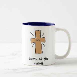 Boisson des tasses de café chrétiennes d'esprit