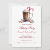 Boisson friandise invitation de fête de Noël (Devant)