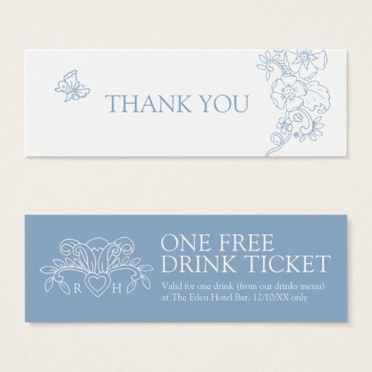 Boisson gratuite mariage carte de voute fleur de l (Devant & derrière)