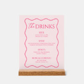Boisson Menu Bar Rose Retro Wavy (Recto)