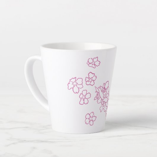 “Boisson” | Mug d'apprentissage hébreu | Rose (Angle gauche)