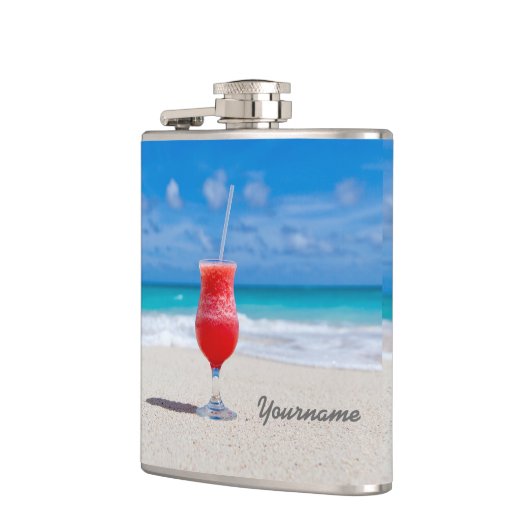 Boisson sur le flacon de coutume de plage (Gauche)