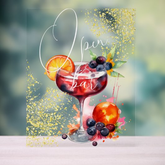 Boissons de bar ouvert Or Mariage (Neutre)