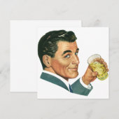 Boissons de cocktails vintage, Invitation pour les (Devant / Derrière)