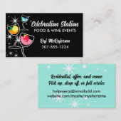 Boissons de la réception nourriture et vin carte d (Devant / Derrière)