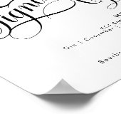 Boissons de signature de script romantique Affiche (Coin)